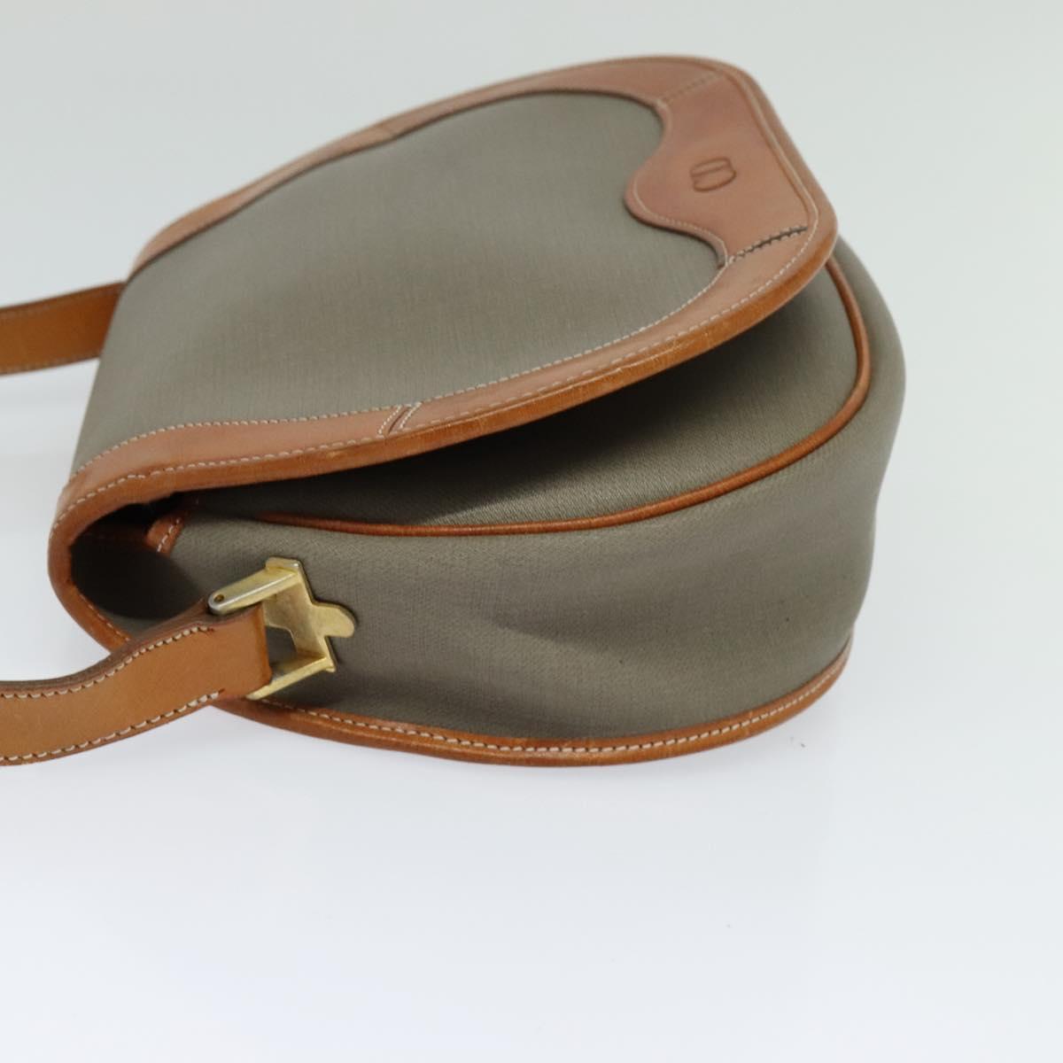 Christian Dior Canvas & Leather Crossbody Purse 1980s