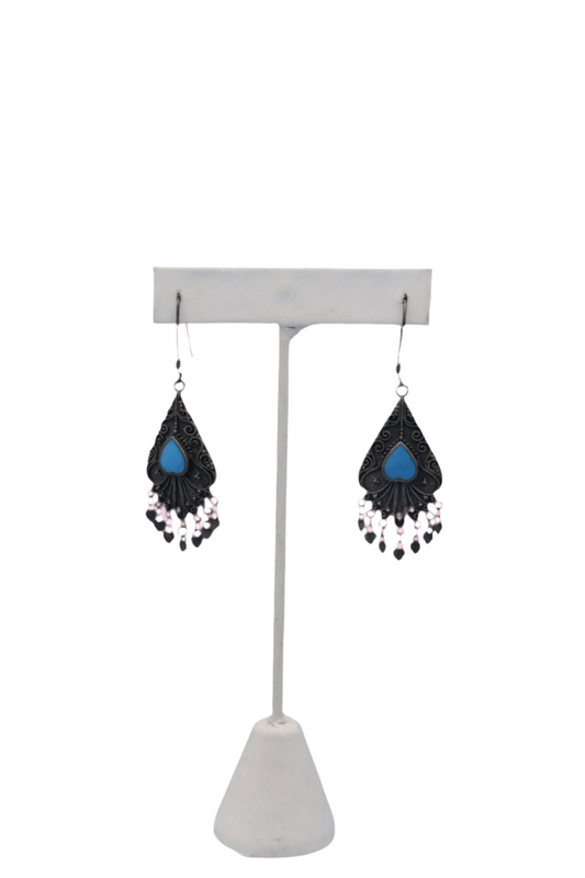 Turquoise & Sterling Earrings 1960s
