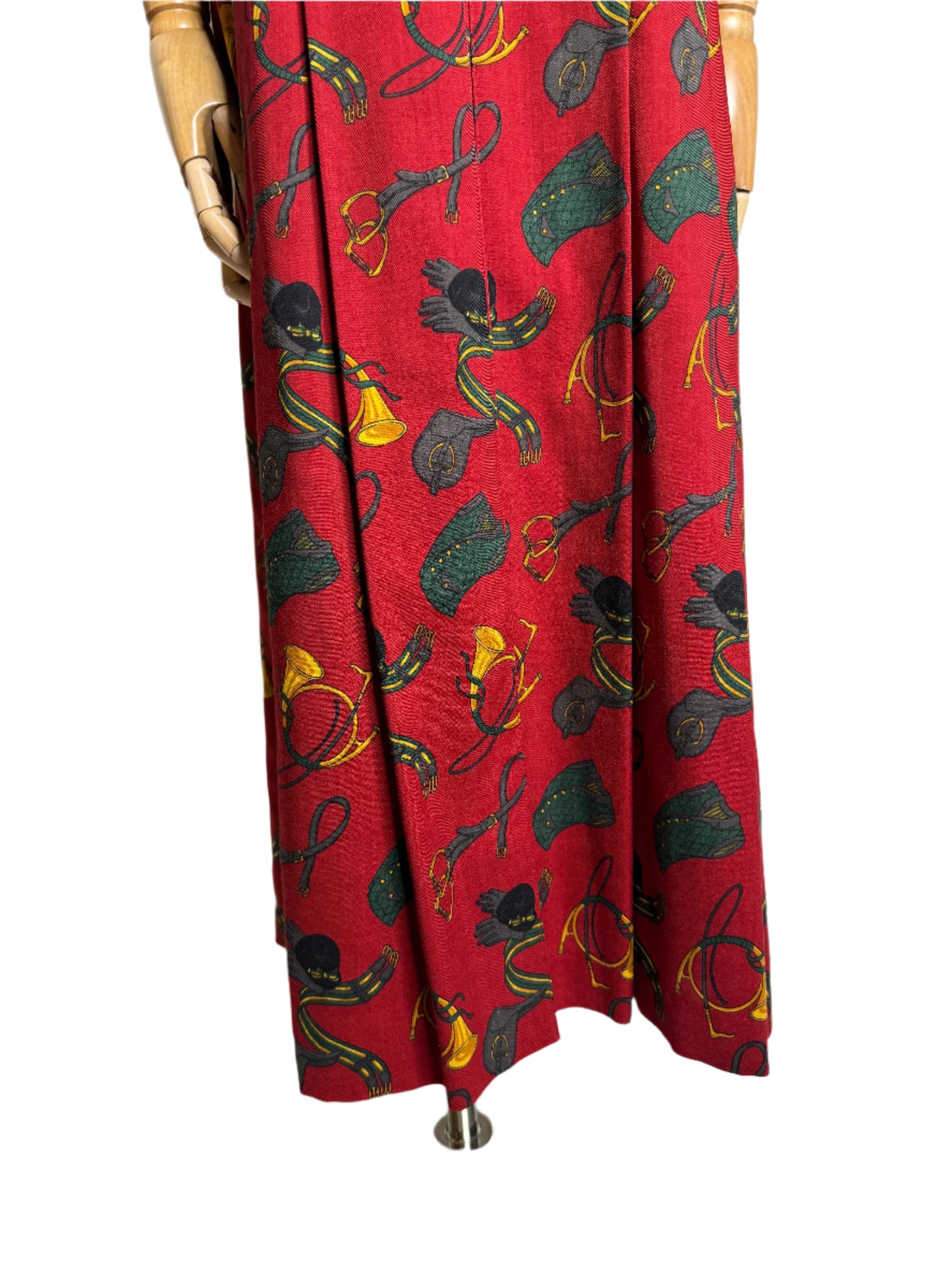 Geiger, Horn Printed Skirt 1980s