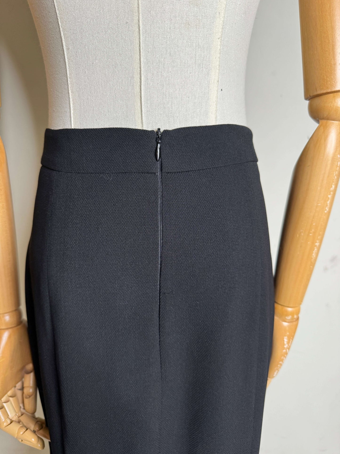 Gracia, Black Evening Skirt w/ Ruffled Hemline 2000s