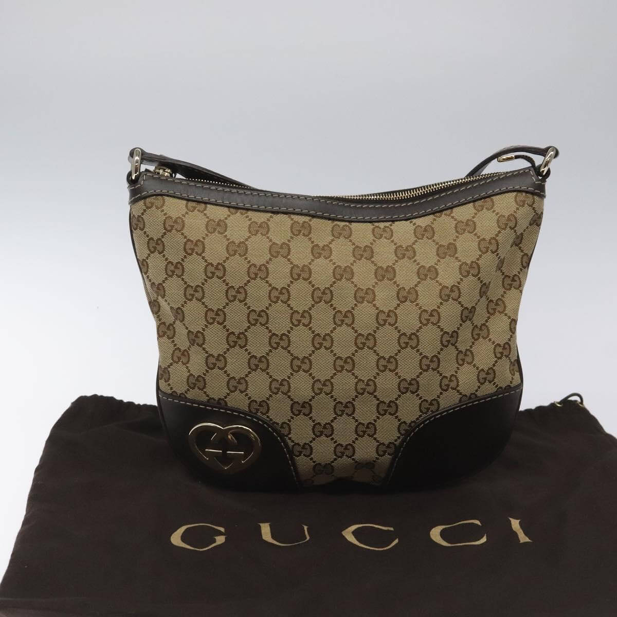 Gucci GG Canvas Monogram "Lovely" Shoulder Bag 2000s