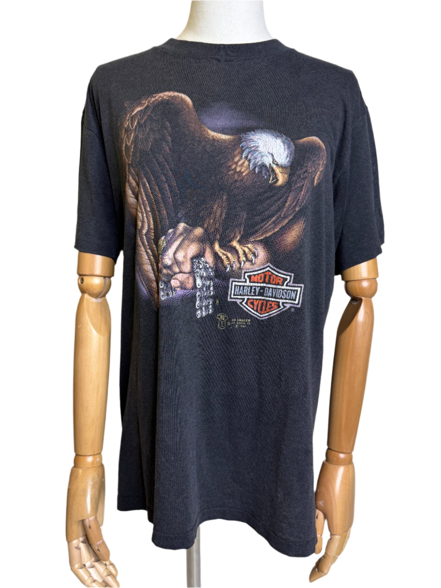 Harley Davidson Daytona Eagle 3 D Emblem 1988 T-Shirt
