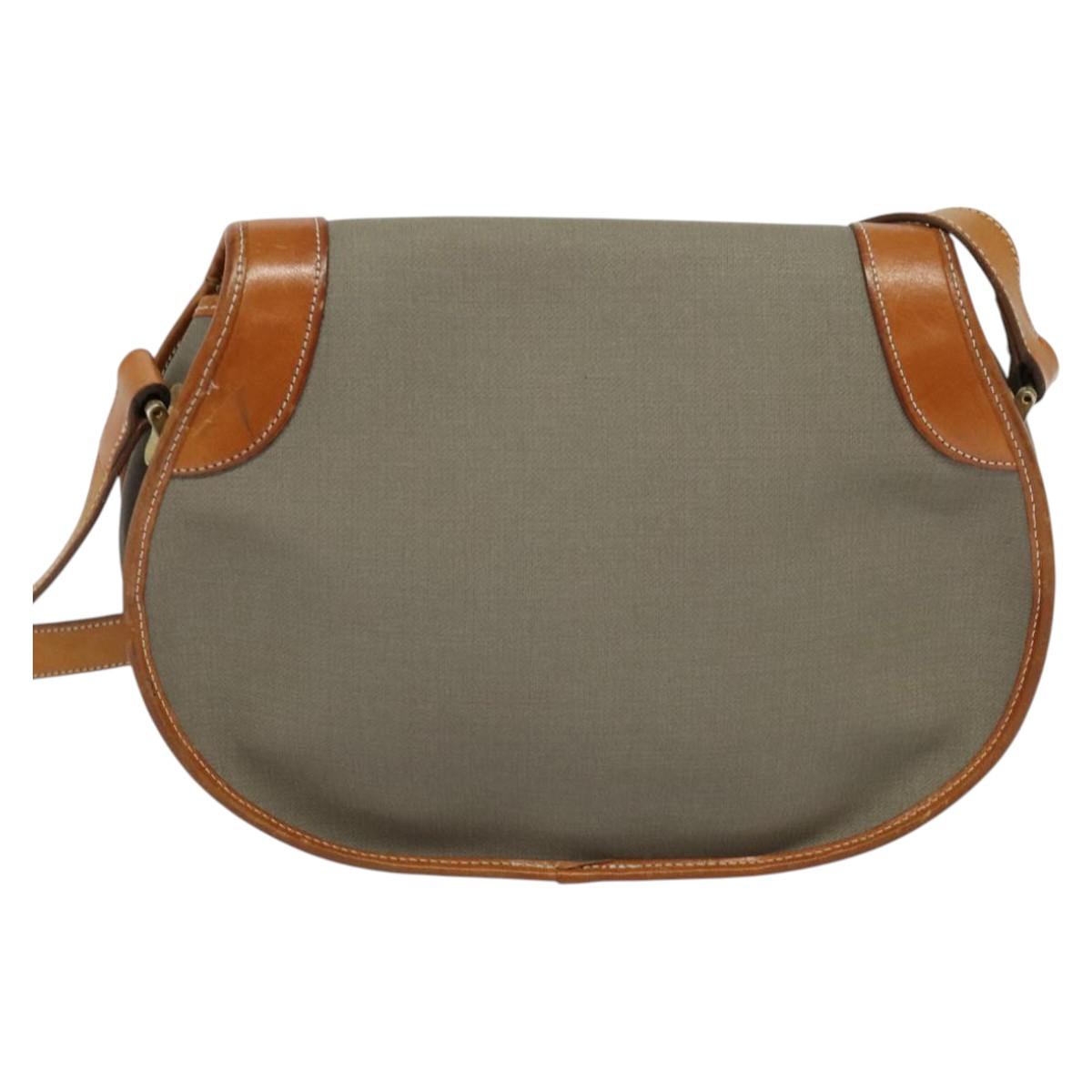 Christian Dior Canvas & Leather Crossbody Purse 1980s