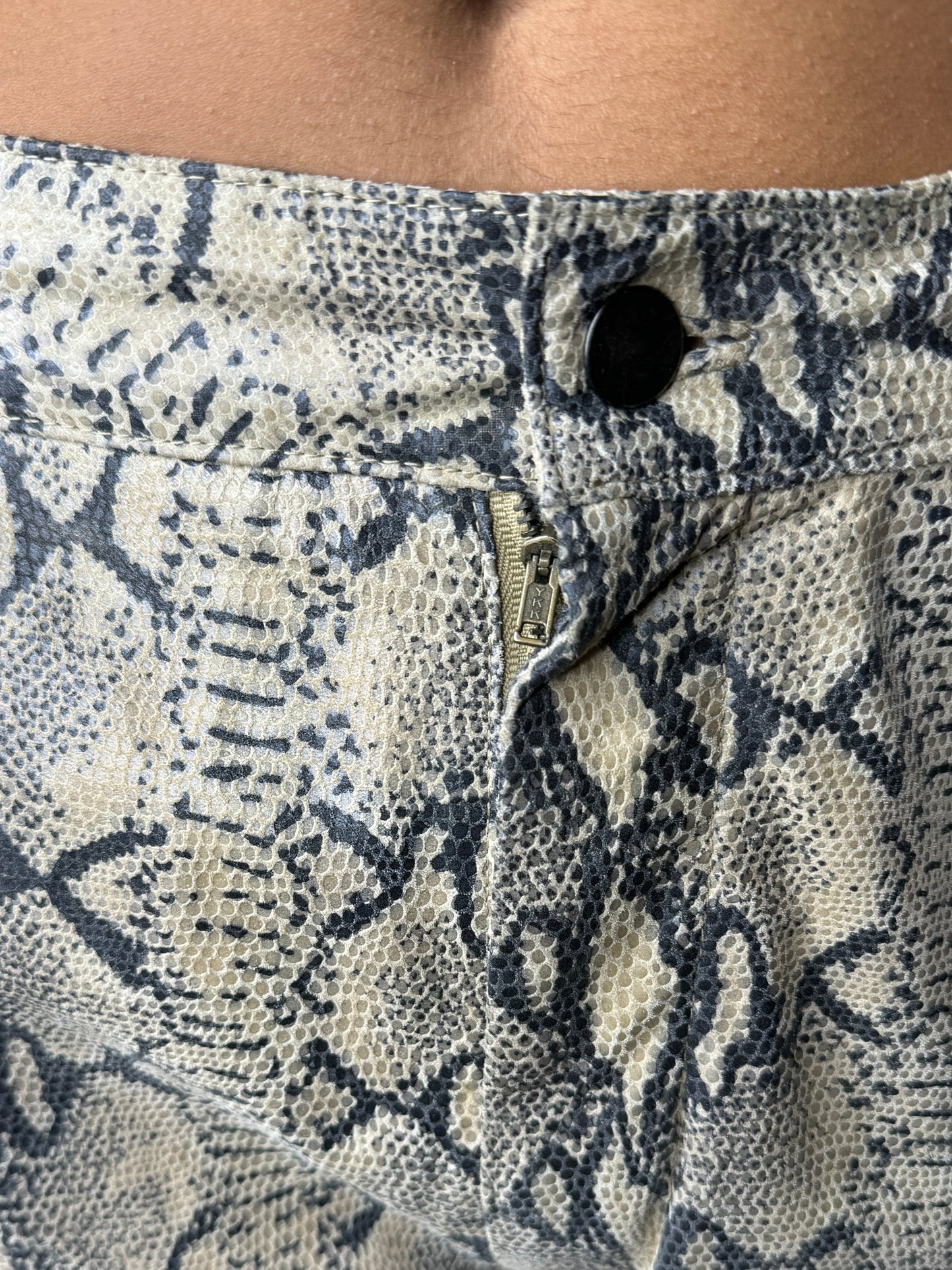 Pelle Studio Snake Skin Leather Halter Set 1980s