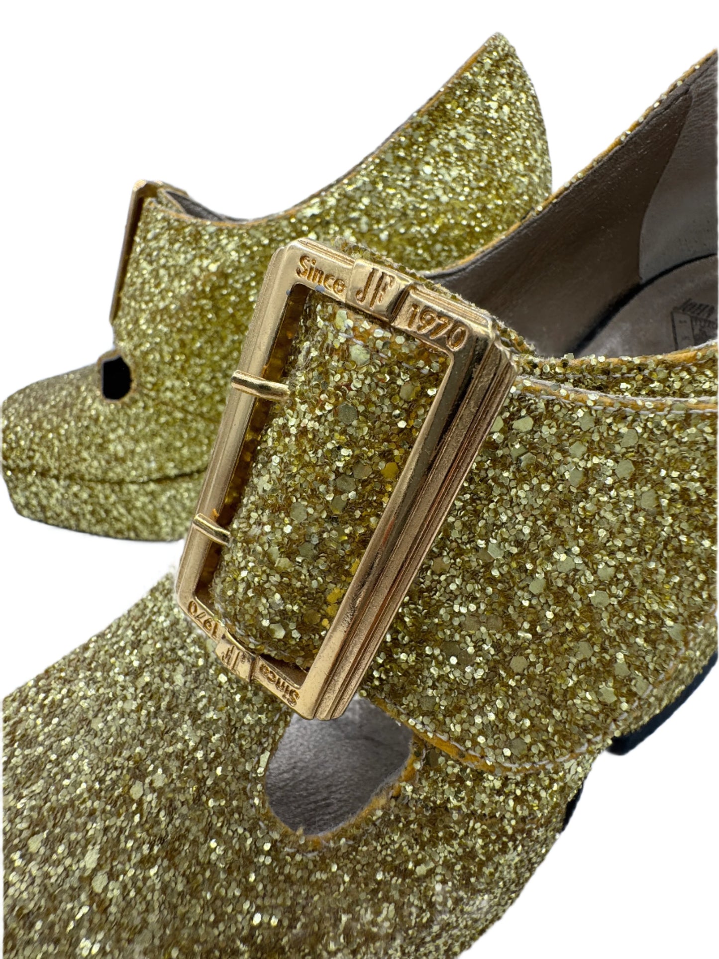 Fluevog Gold Mega Munster Platform Heel W 10