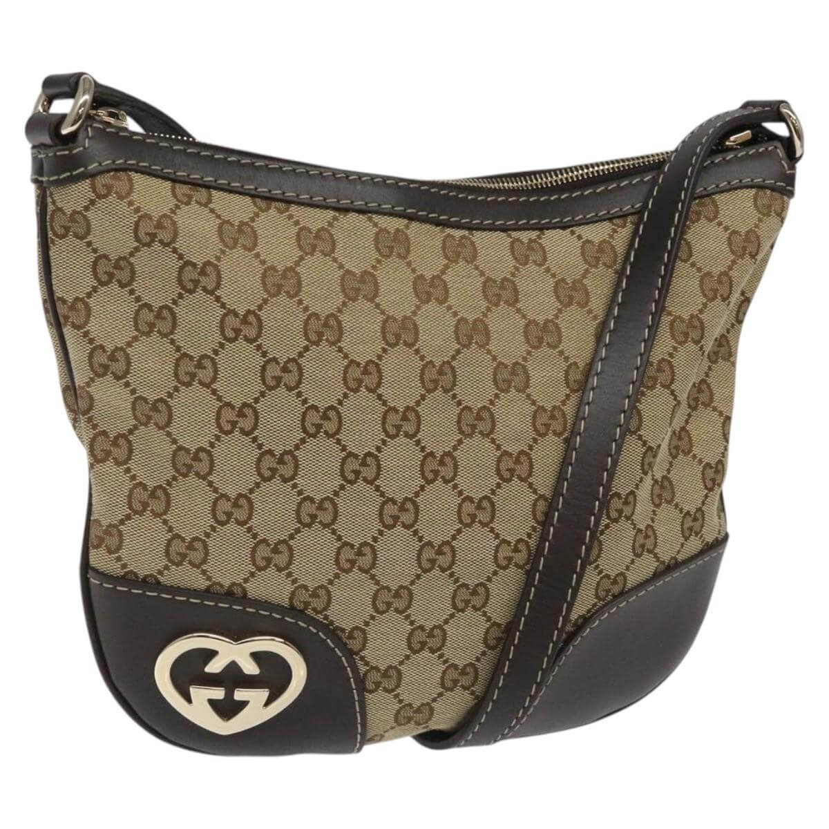 Gucci GG Canvas Monogram "Lovely" Shoulder Bag 2000s