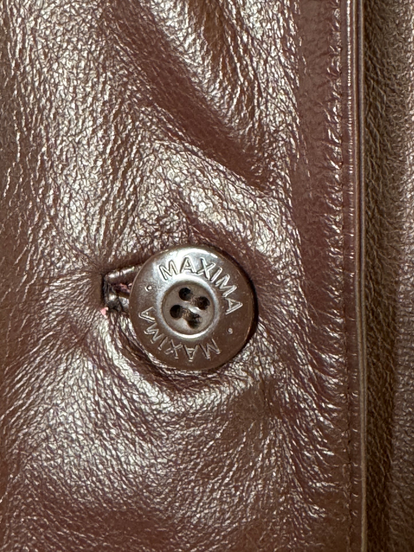 1990s Wilsons Leather Burgundy & Brown Trench