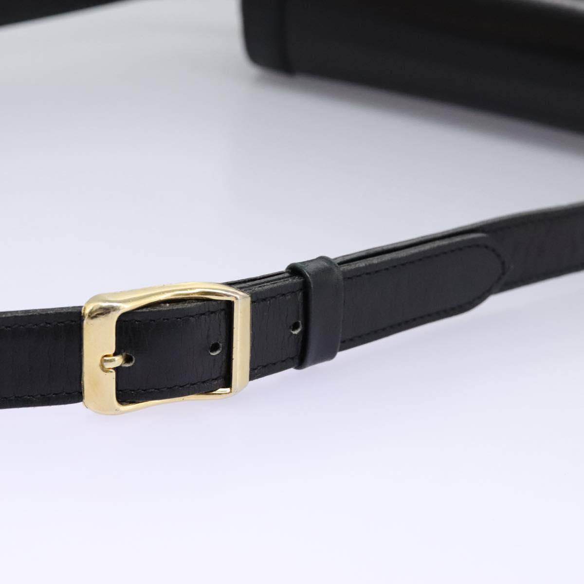 Gucci Black Leather Shoulder Bag 1970s