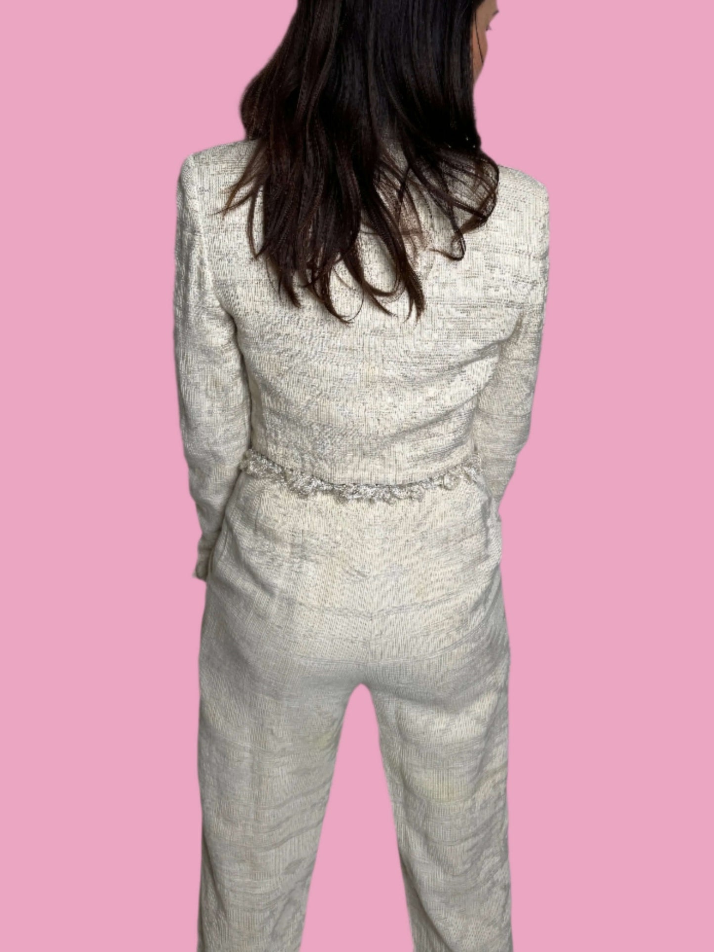 Christian Dior, White Jacket & Pant Suit Set 1980s
