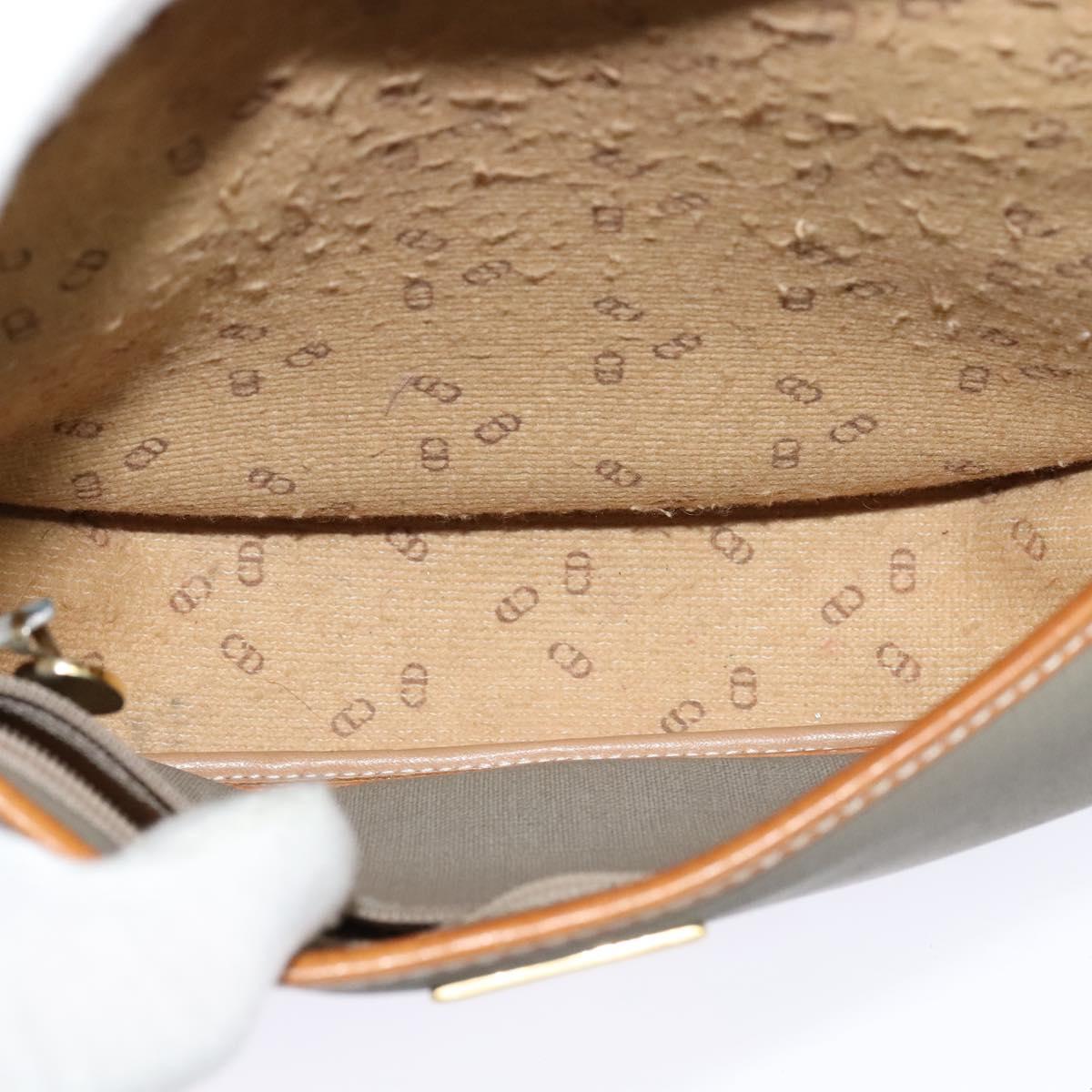 Christian Dior Canvas & Leather Crossbody Purse 1980s
