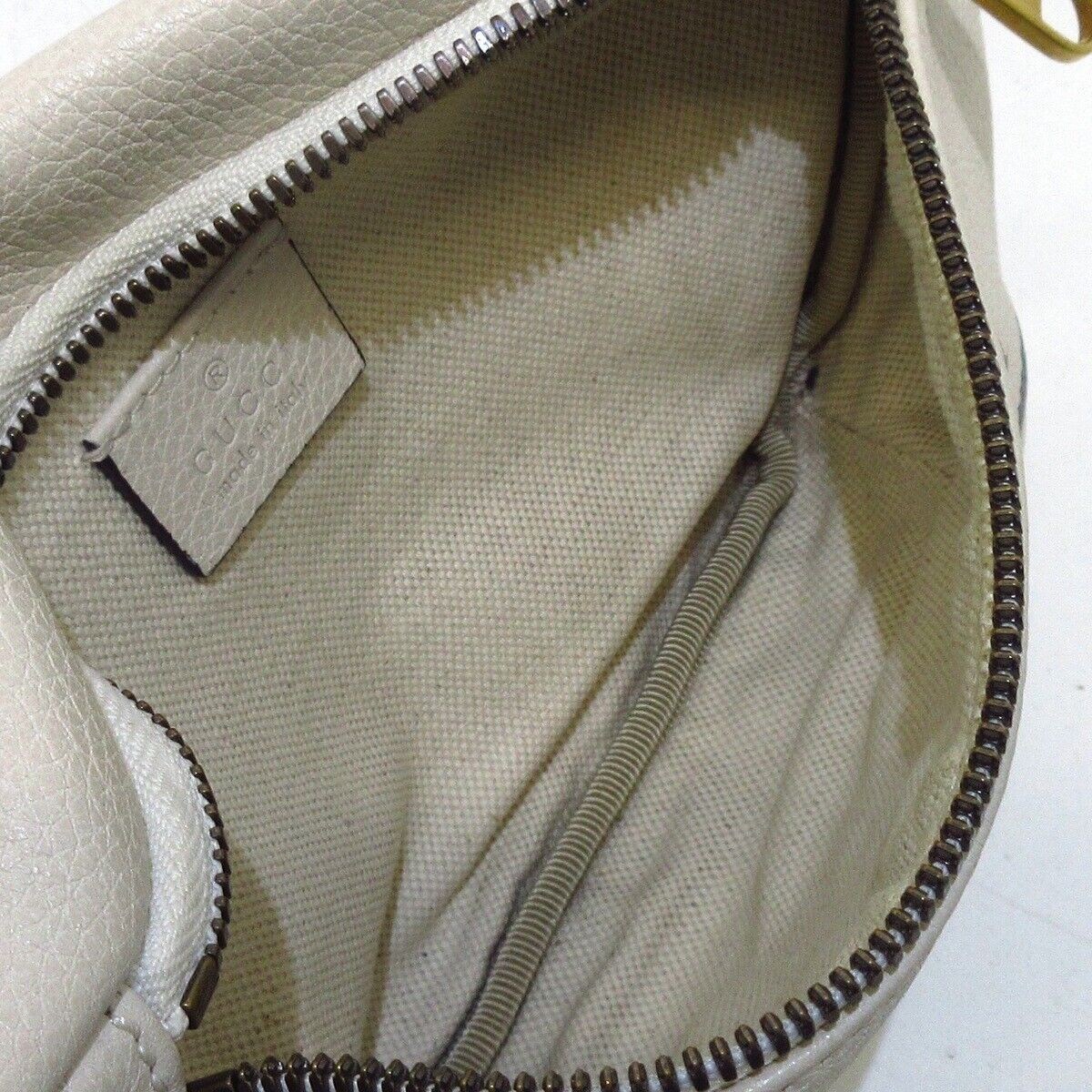 Gucci Bum Bag White Leather Y2K