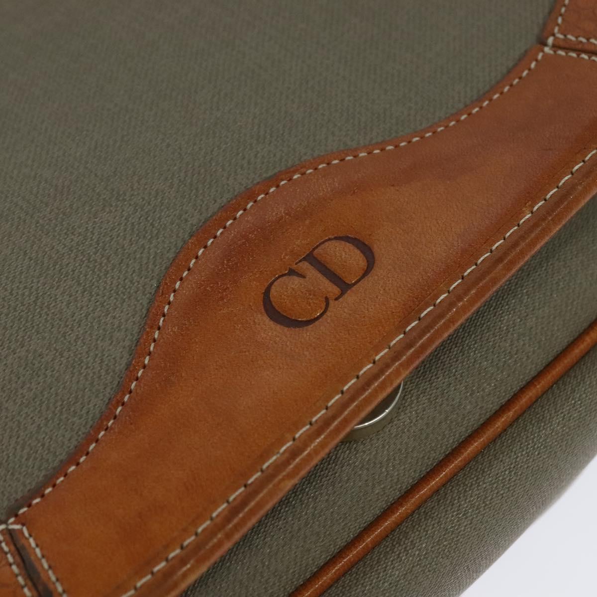Christian Dior Canvas & Leather Crossbody Purse 1980s