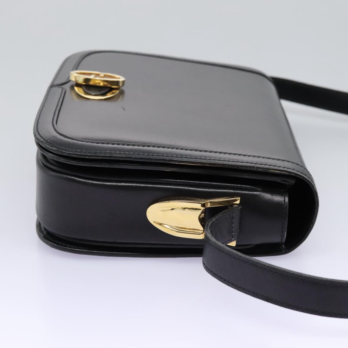 Gucci Black Leather Shoulder Bag 1970s