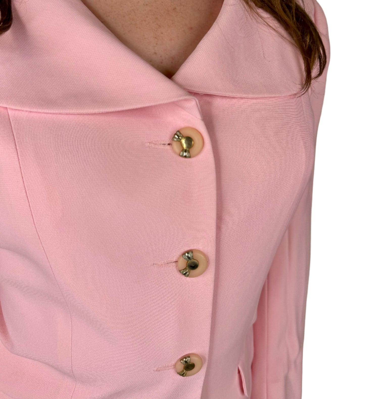 Baby Pink Blazer & Mini Skirt Set 1990s