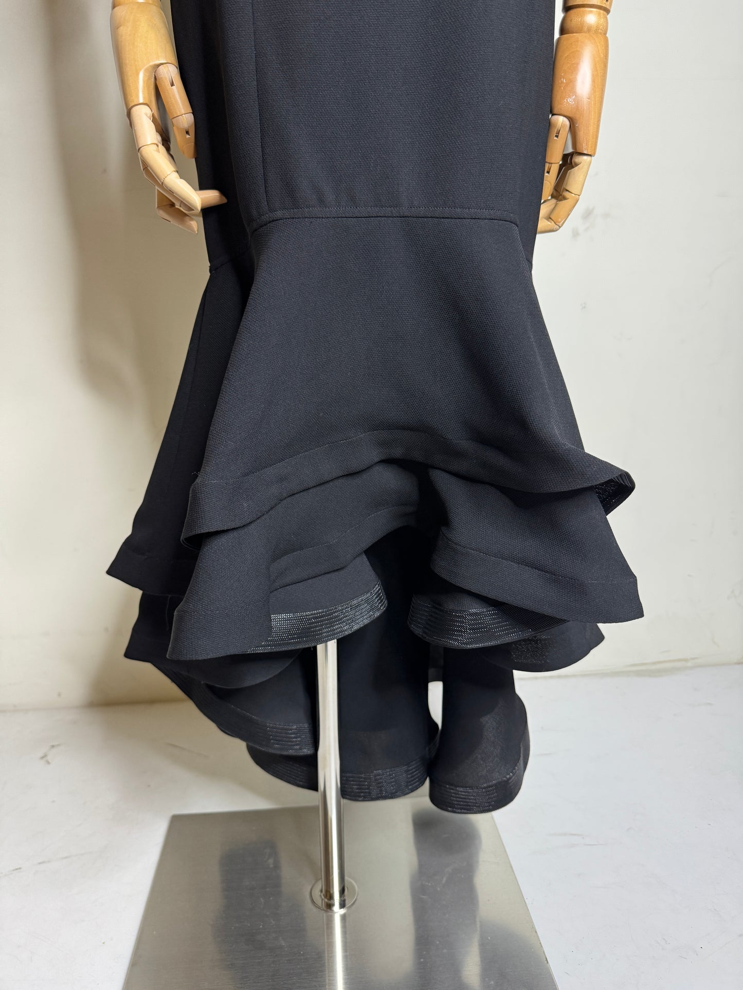 Gracia, Black Evening Skirt w/ Ruffled Hemline 2000s