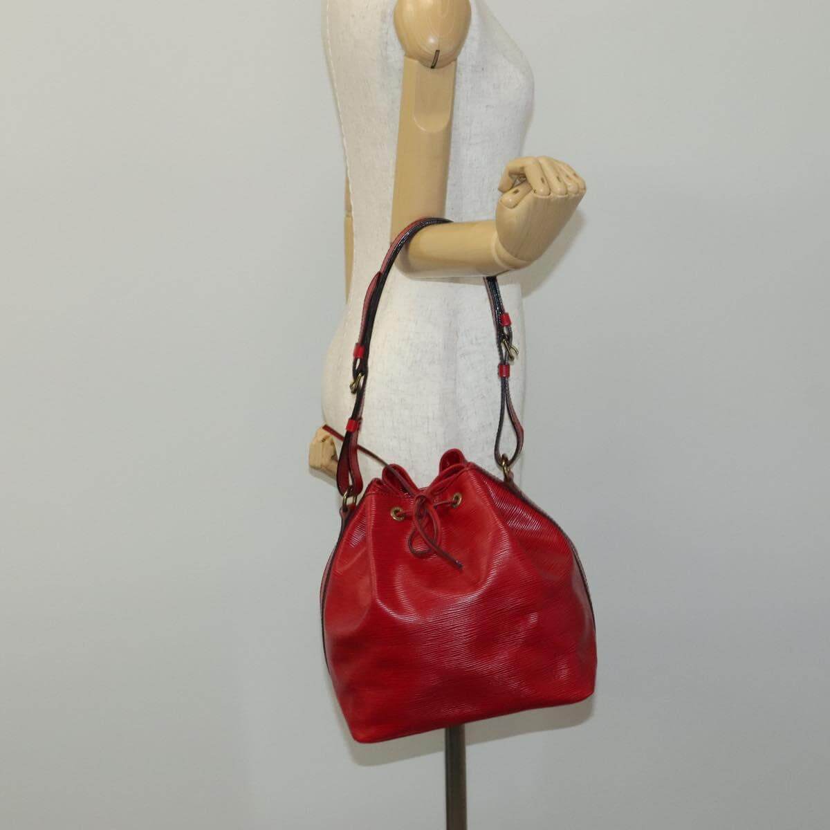 Louis Vuitton, Epi Petit Noe Red Shoulder Bucket Bag 1980s