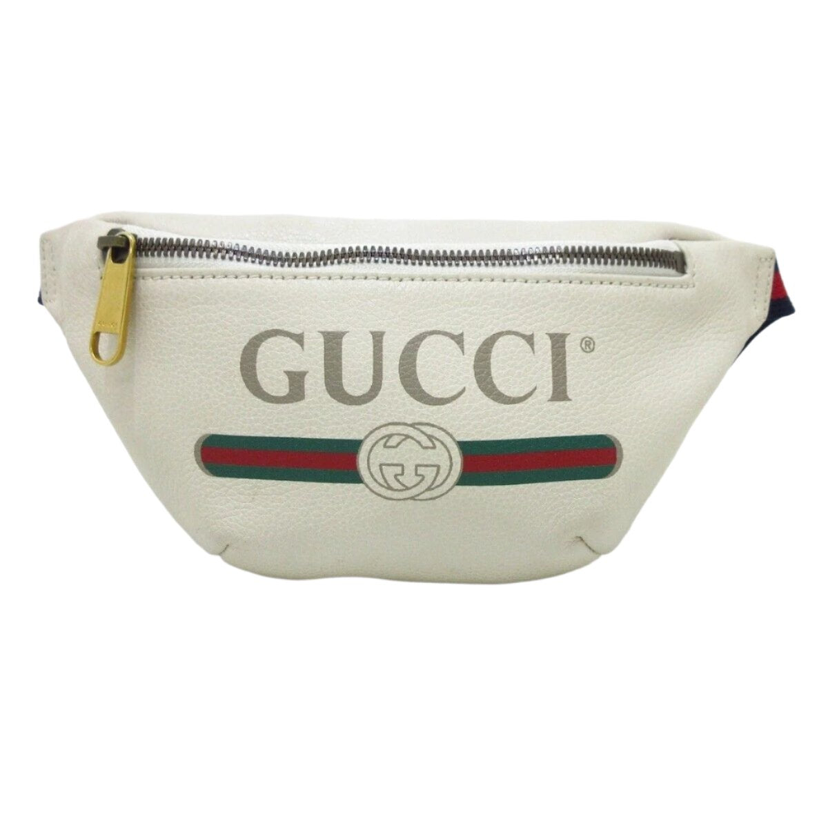 Gucci Bum Bag White Leather Y2K