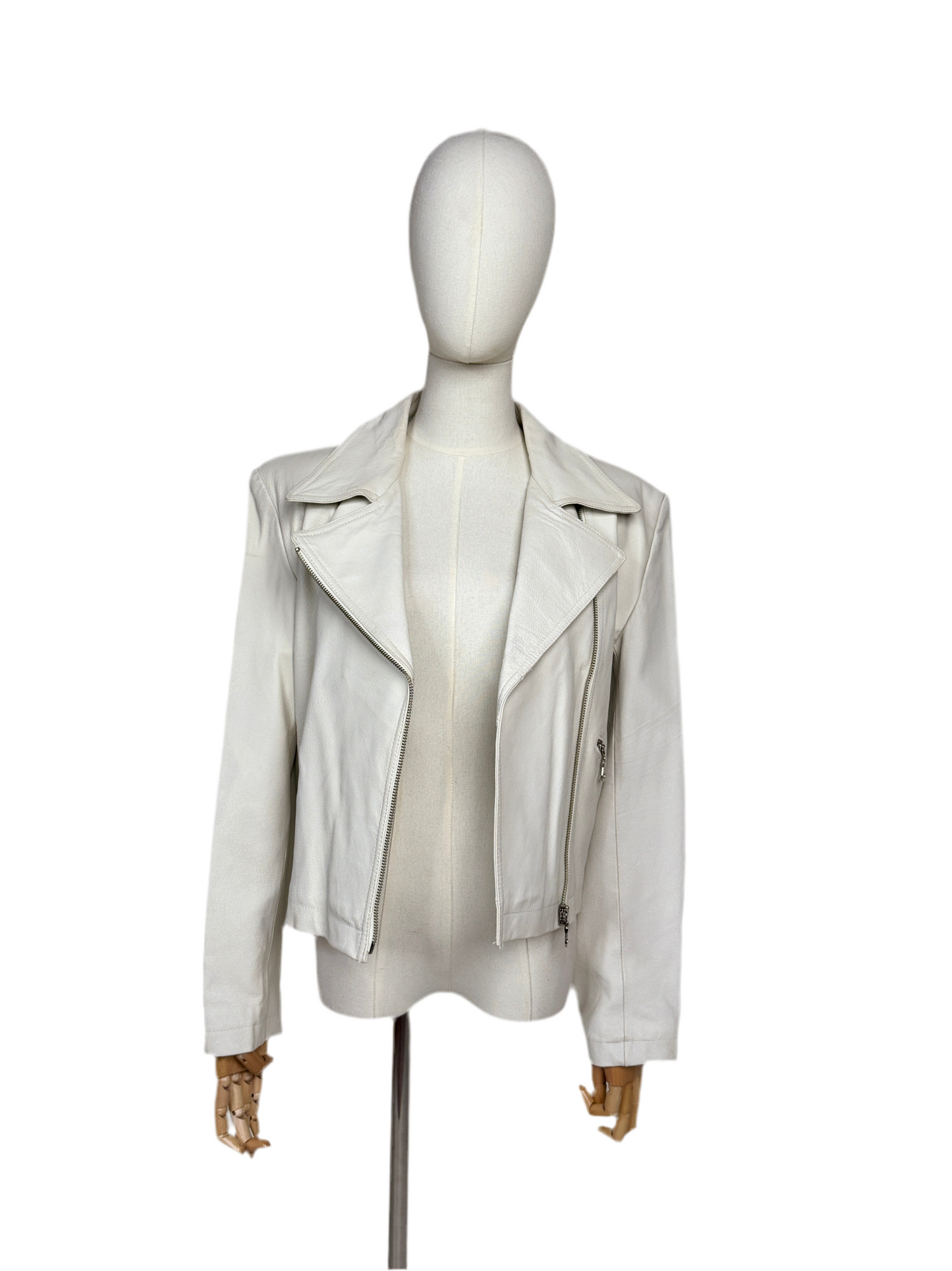 1970s Newport News White Leather Jacket