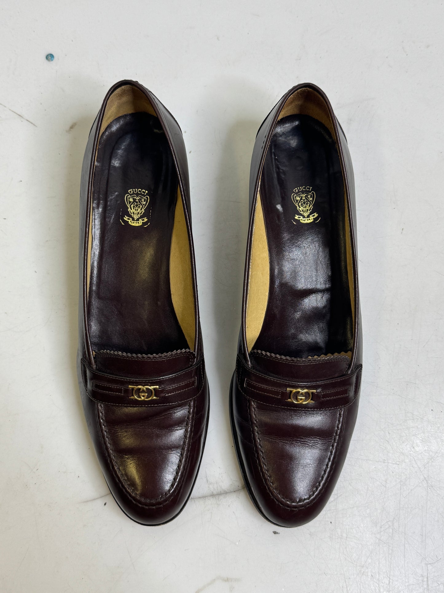 Gucci Brown Leather 70s Loafers