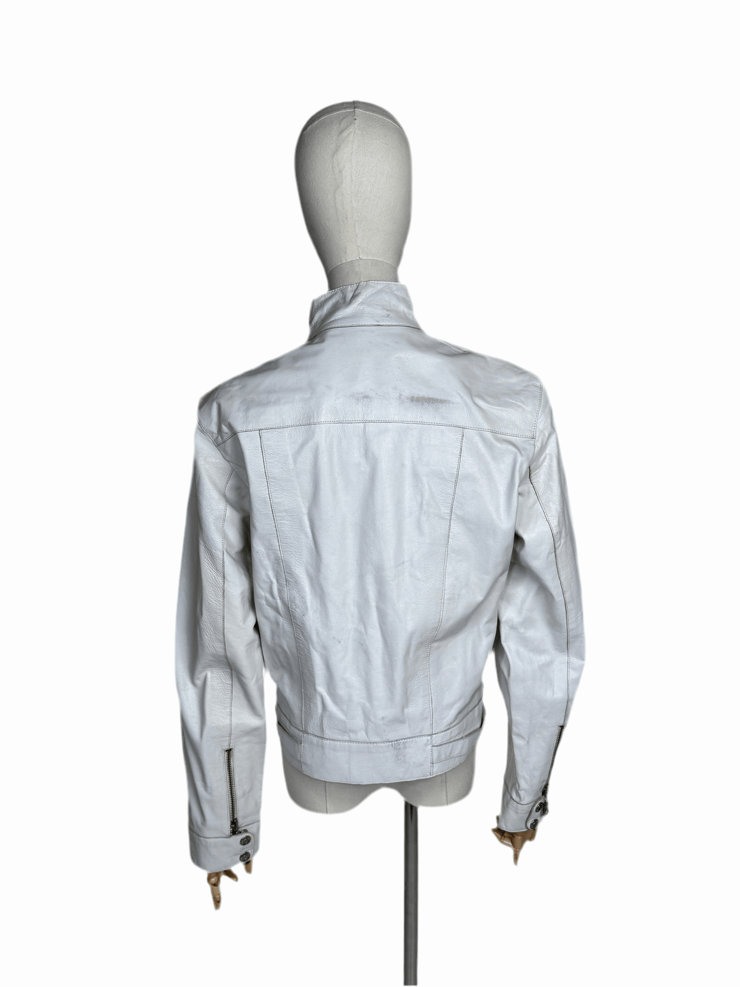 1980s White Maxima Moto Jacket