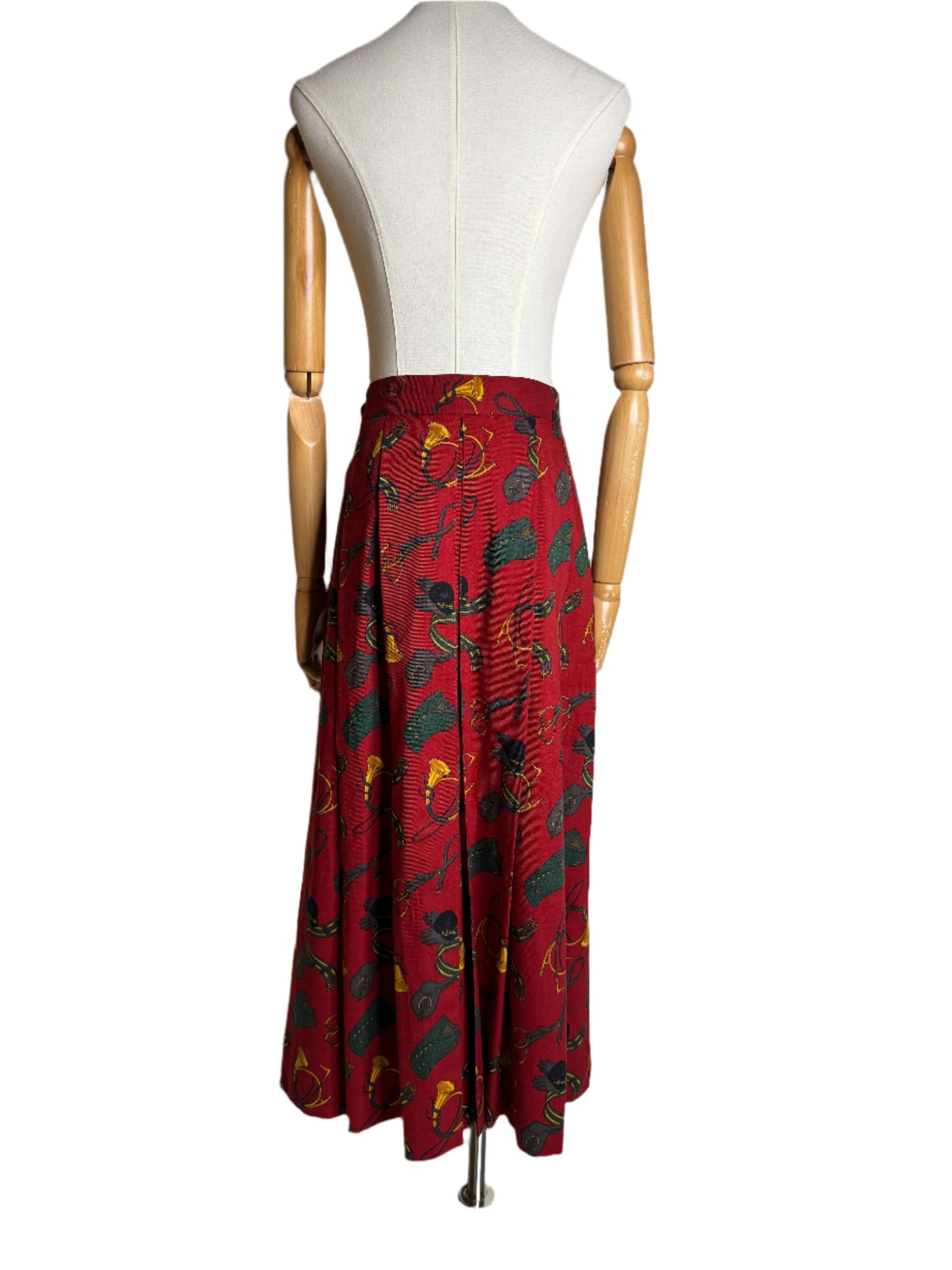 Geiger, Horn Printed Skirt 1980s