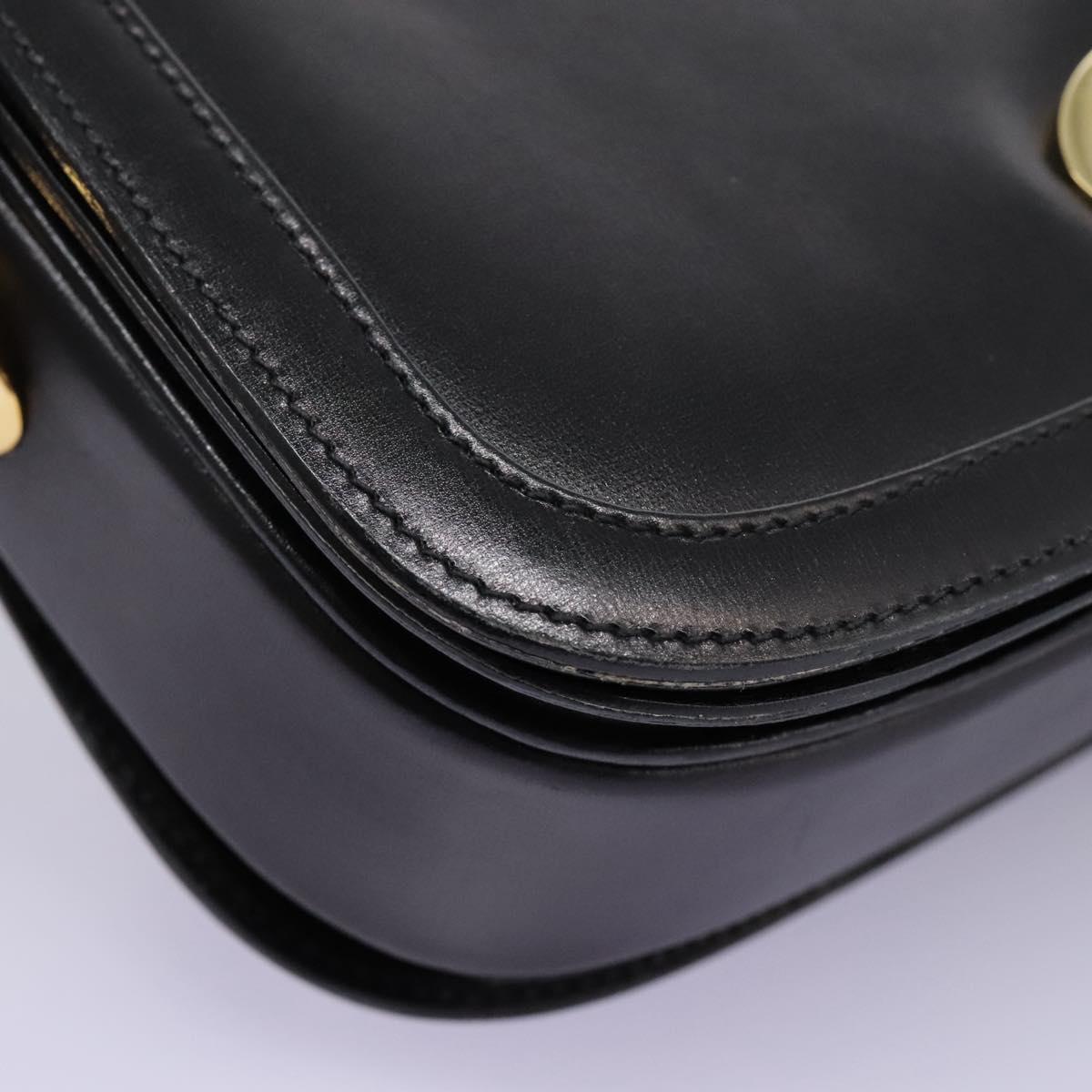 Gucci Black Leather Shoulder Bag 1970s