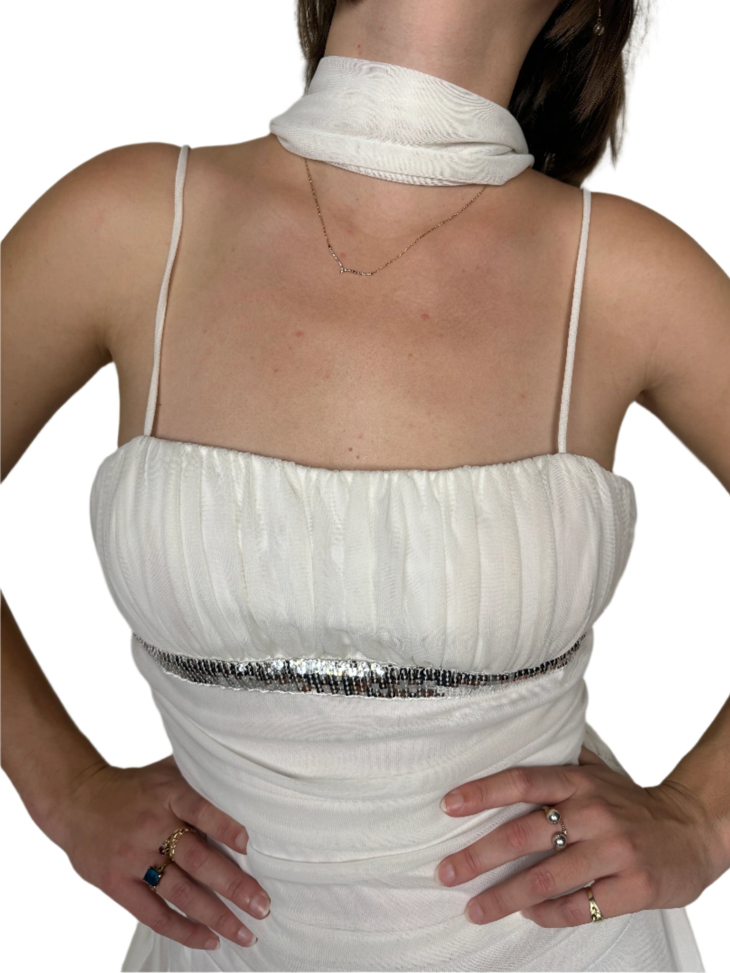 White Handkerchief Dress 1990s