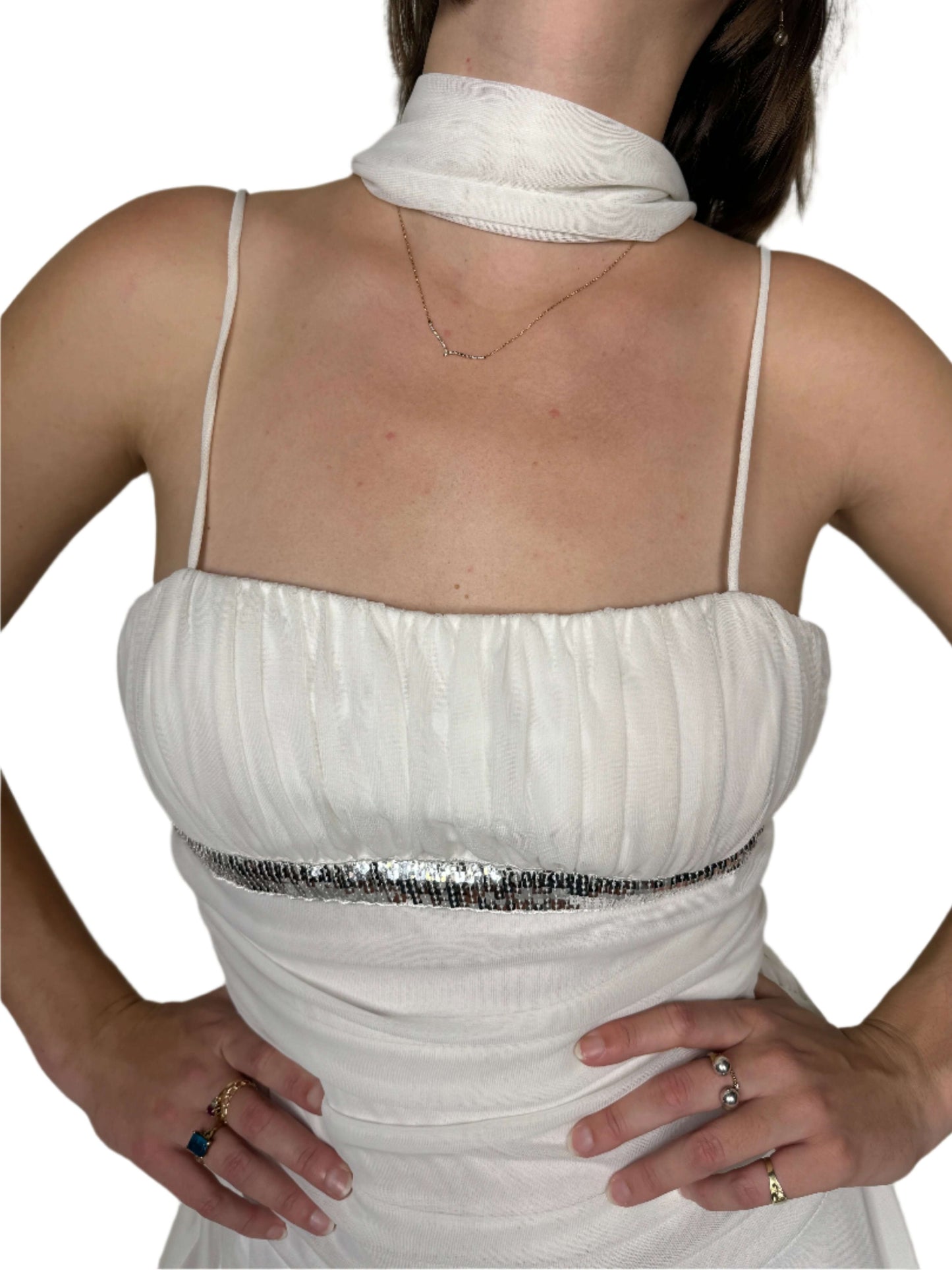 White Handkerchief Dress 1990s