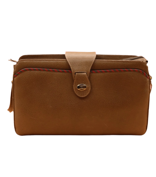 Gucci, Brown Leather Clutch 1980s
