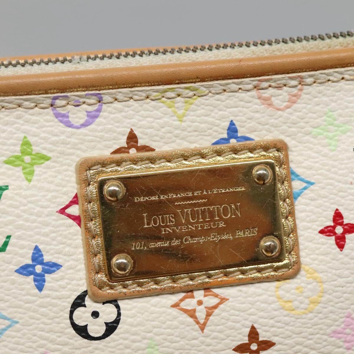 Louis Vuitton, White Multicolor Kate Pouch Clutch 2000s