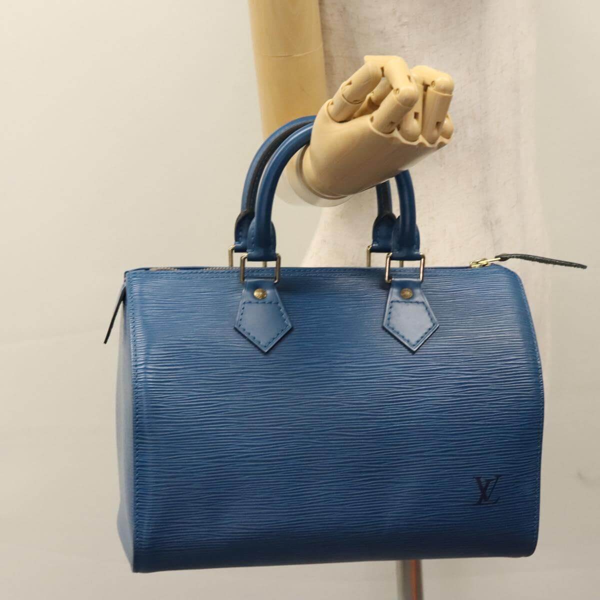 Louis Vuitton Blue Epi Speedy 25 2000s