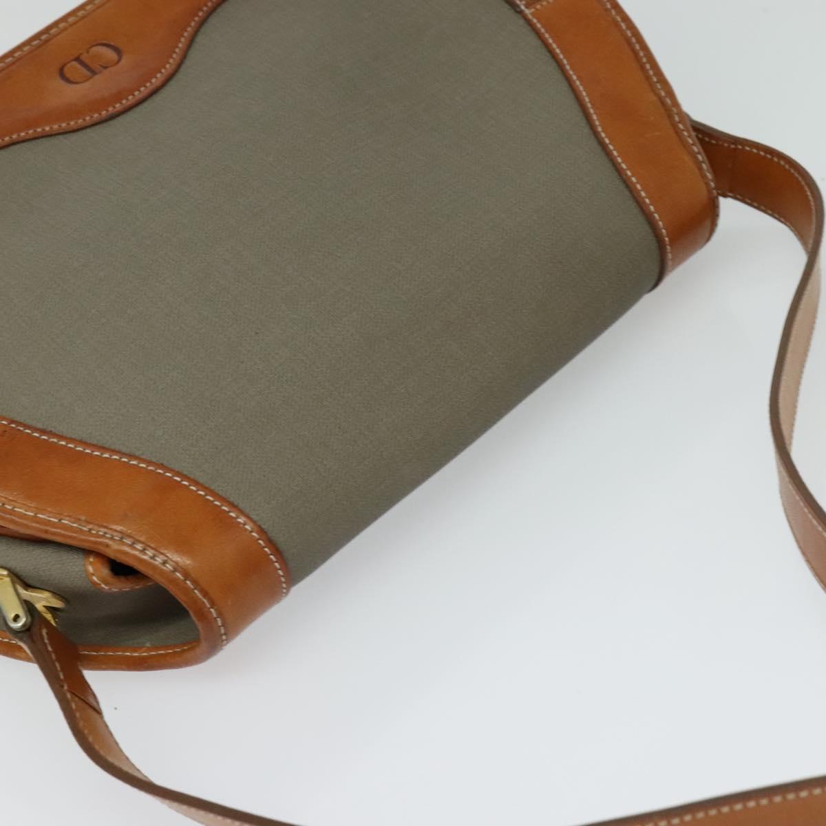 Christian Dior Canvas & Leather Crossbody Purse 1980s