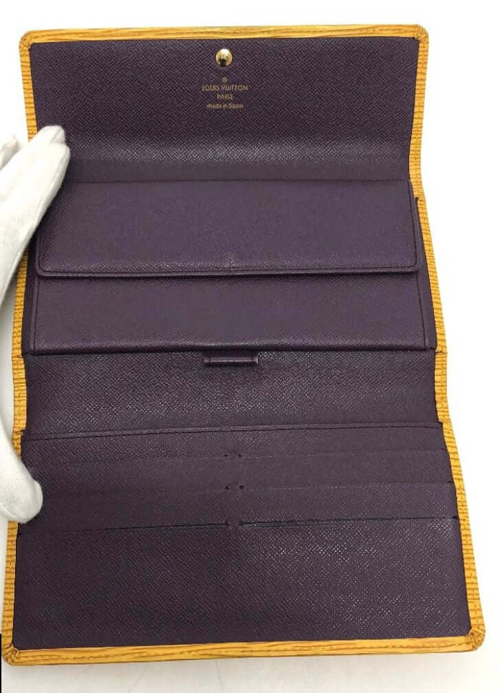 Louis Vuittion Epi Yellow Portefeuille International Long Wallet