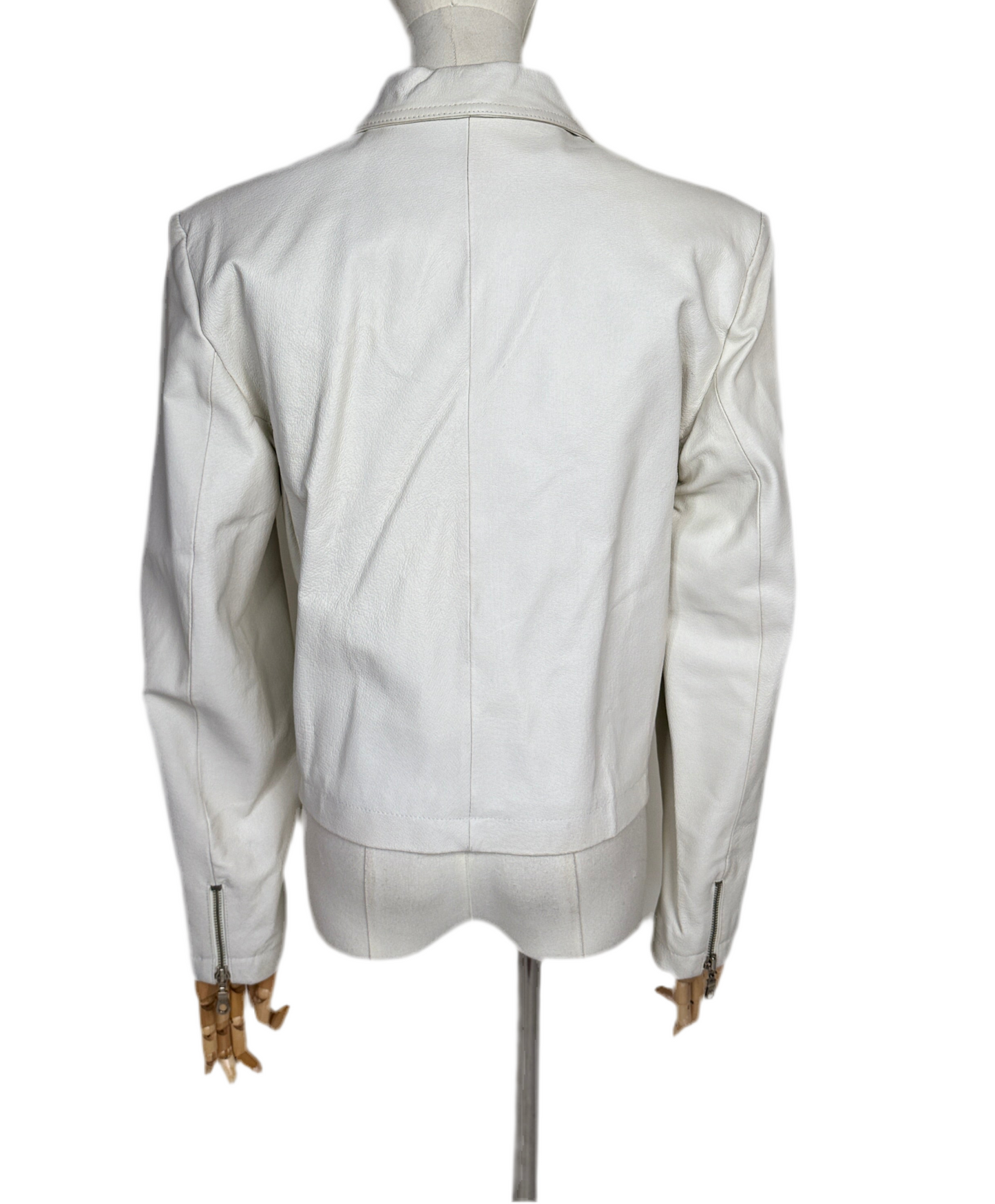 1970s Newport News White Leather Jacket