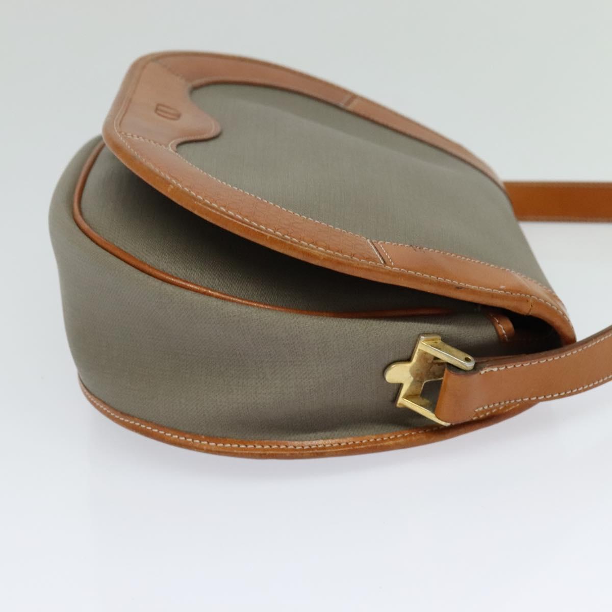 Christian Dior Canvas & Leather Crossbody Purse 1980s