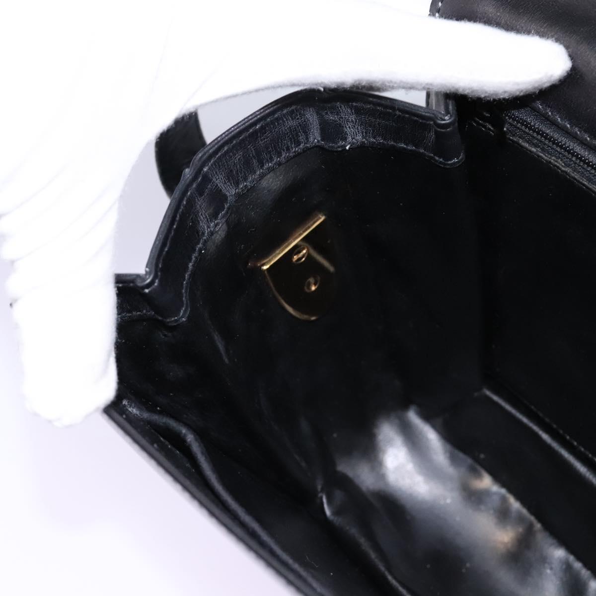 Gucci Black Leather Shoulder Bag 1970s
