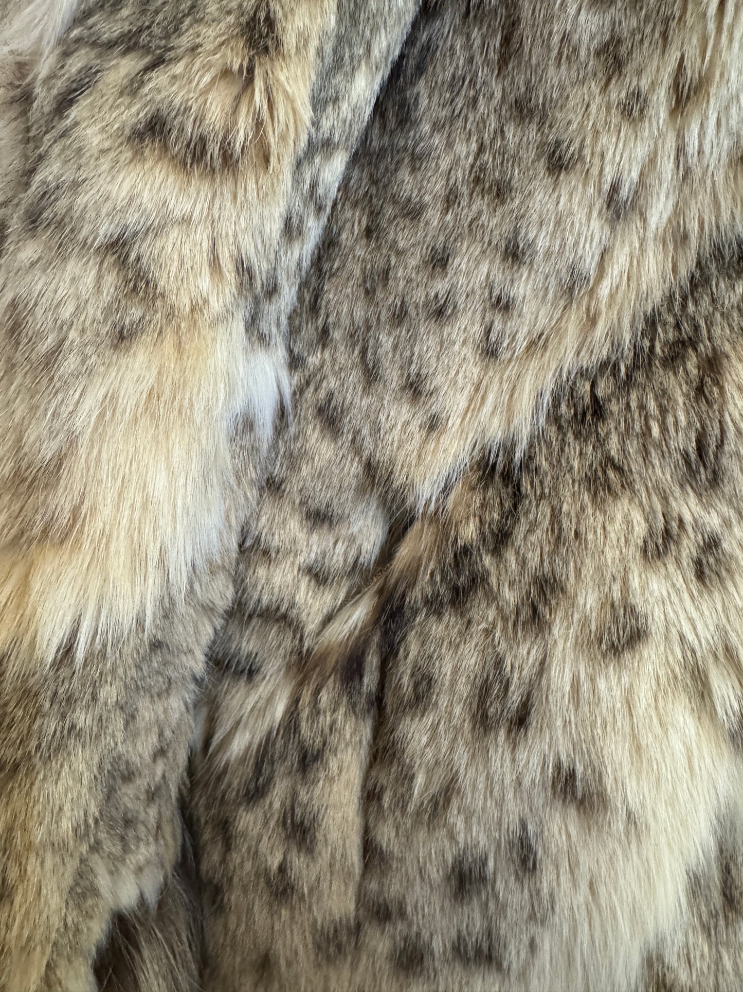 1960s White Spotted Serval Fur Coat