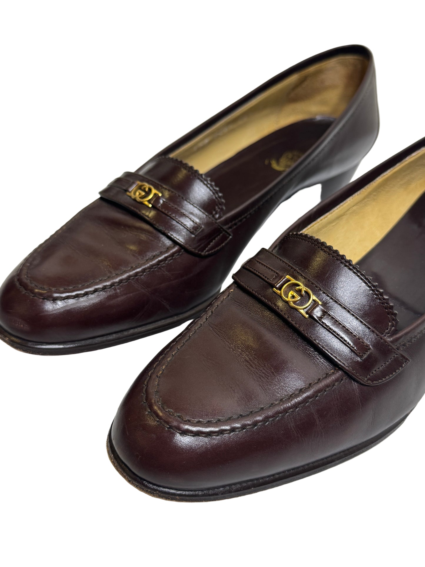 Gucci Brown Leather 70s Loafers