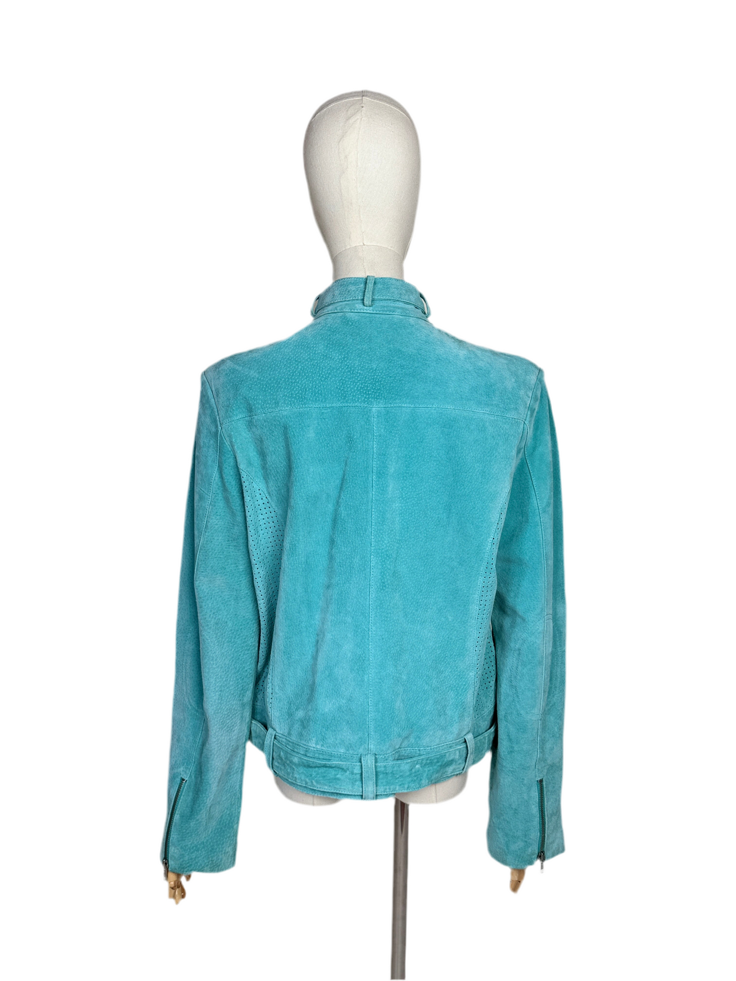 1980s Sky Blue Moto Jacket