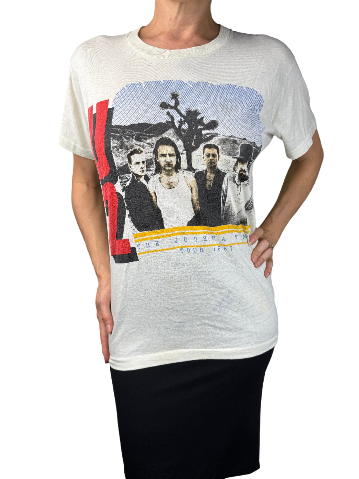 U2 Band Joshua Tree Band Tour T-Shirt 1987