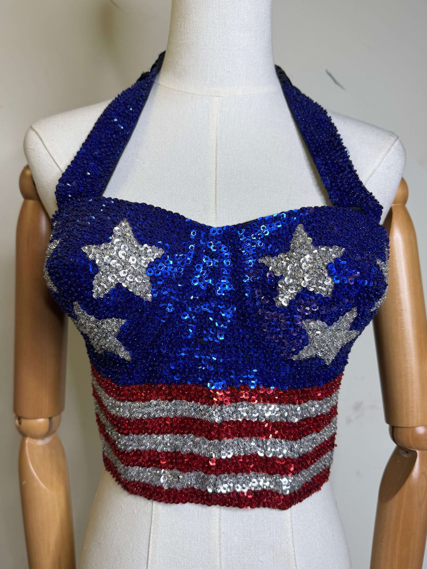 Americana Beaded Corset 1980s