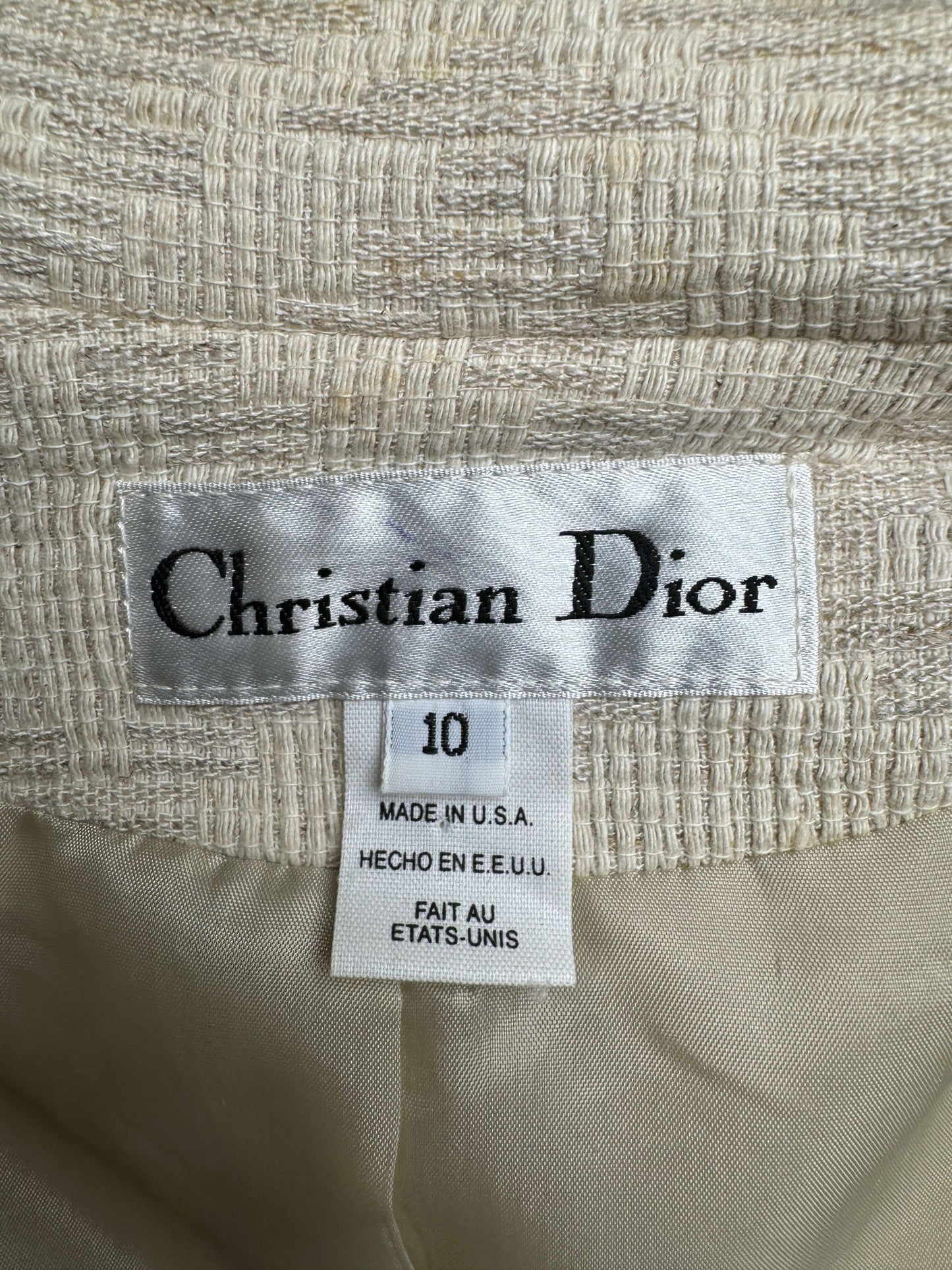 Christian Dior, White Jacket & Pant Suit Set 1980s