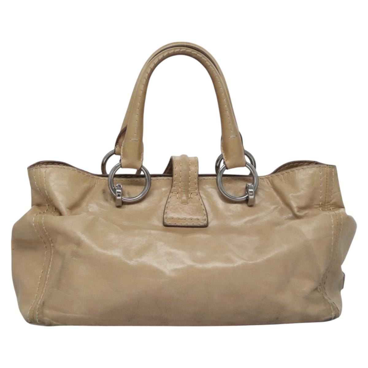 Prada Tan Leather Tote Bag 2000s