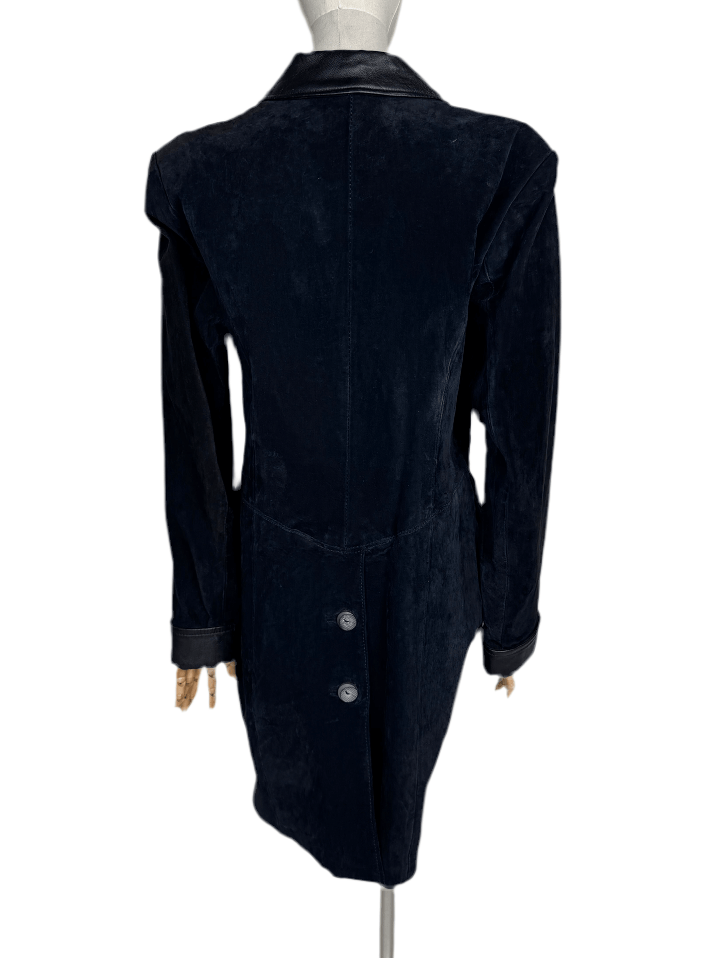 Margaret Godfrey, Black Suede Coat w/ Embroidery