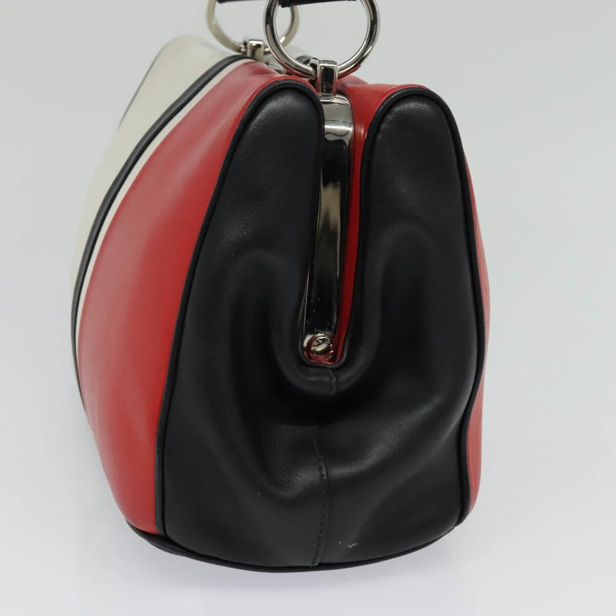 Prada Color Block Leather Handbag Studded 1990s