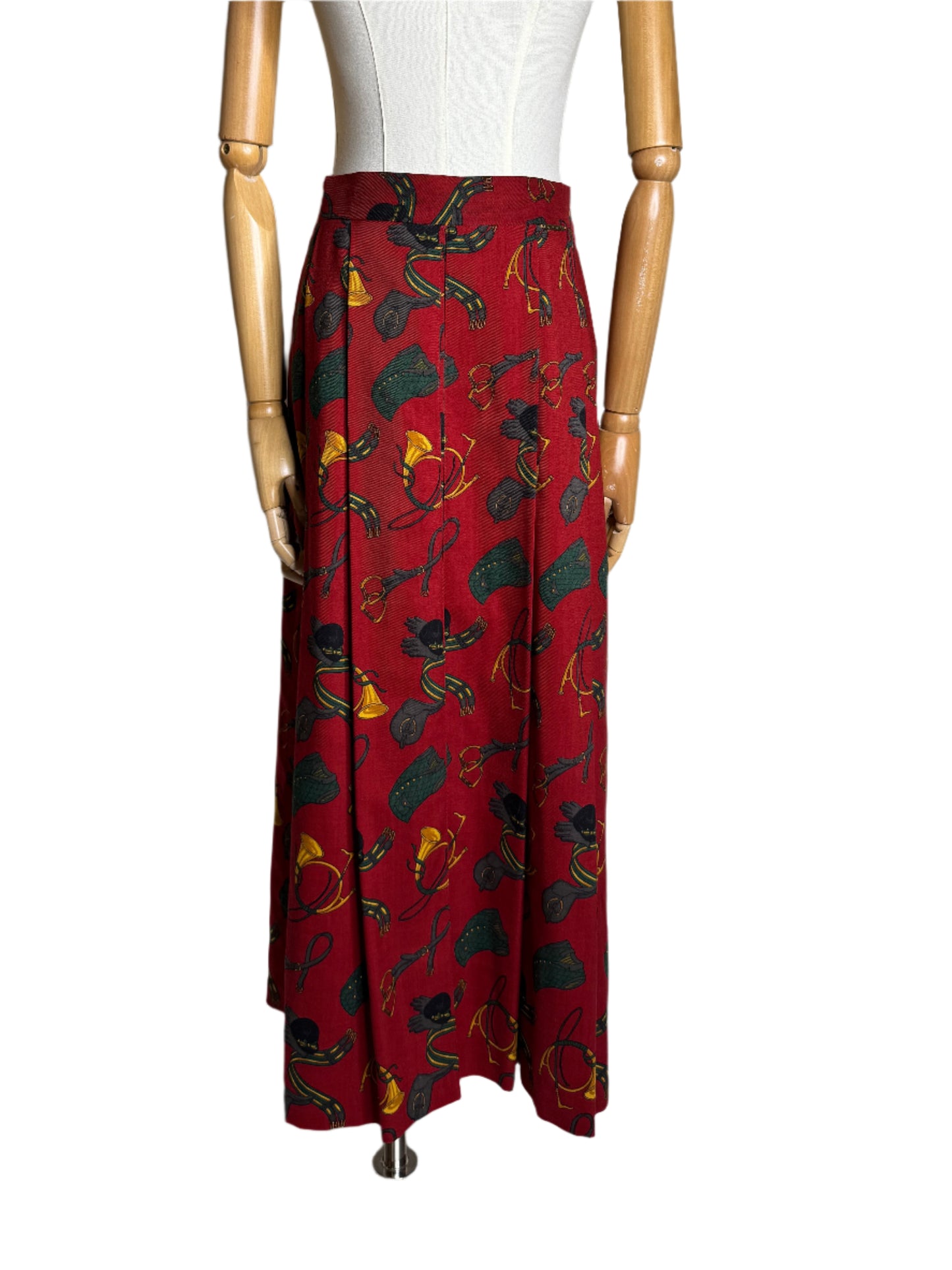 Geiger, Horn Printed Skirt 1980s