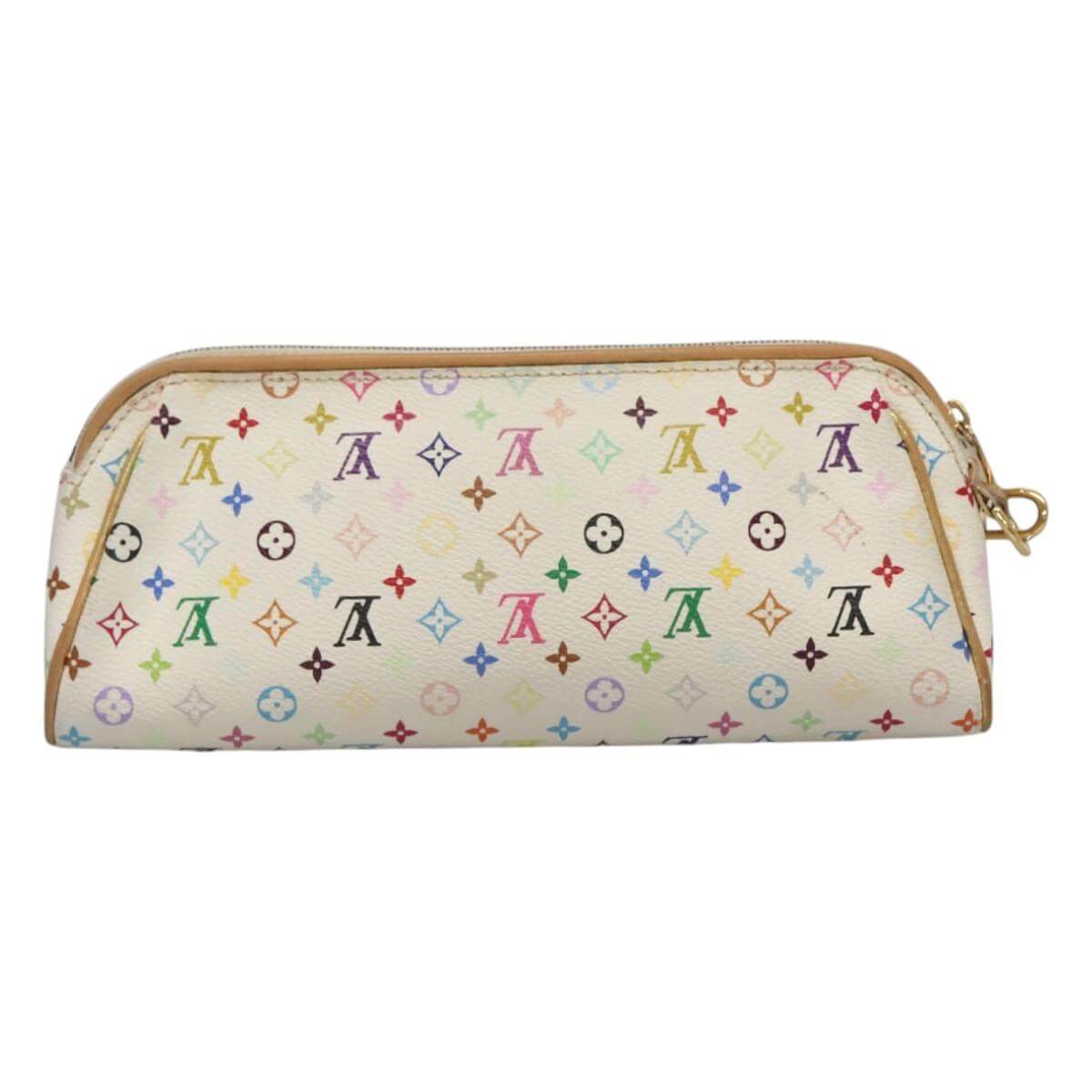 Louis Vuitton, White Multicolor Kate Pouch Clutch 2000s