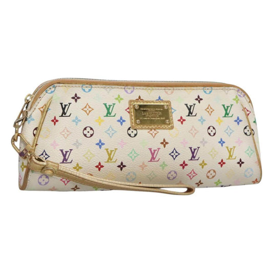 Louis Vuitton, White Multicolor Kate Pouch Clutch 2000s