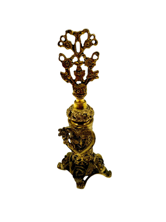 Perfume Bottle, Italian Filigree Brass 1960s