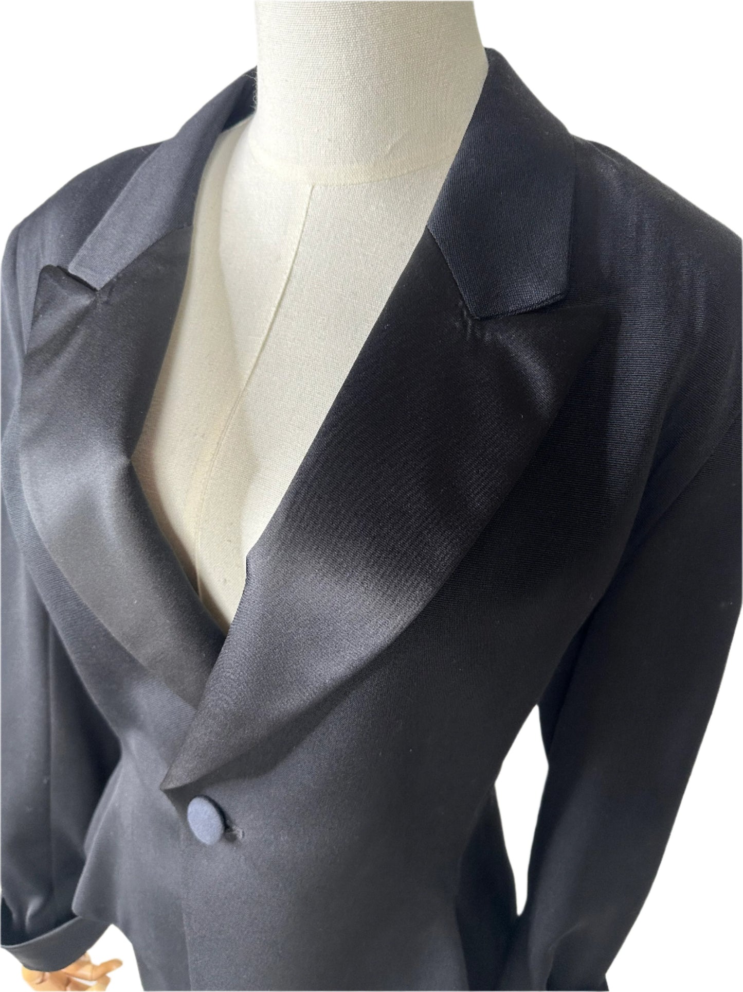 Christian Dior, Black Jacket & Skirt Suit Set 1980s
